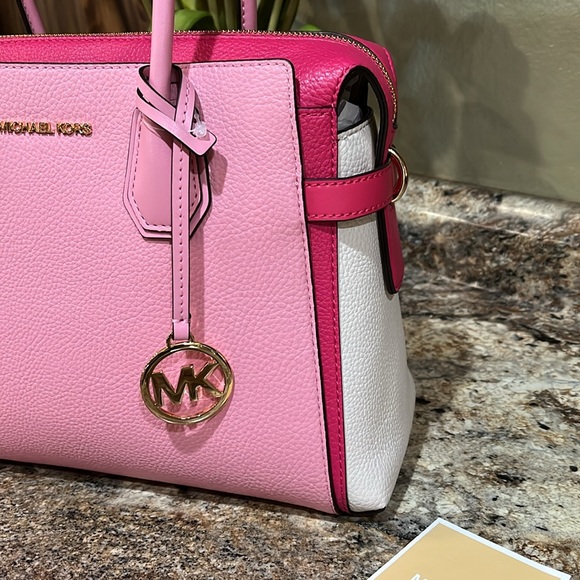 Michael Kors NWT Mercer Medium Color-Block Belted Satchel - Picture 2 of 9